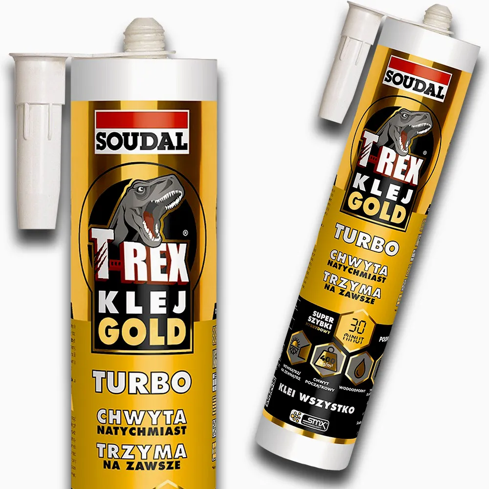 Soudal T-Rex Gold Turbo – hybrydowy klej błyskawiczny